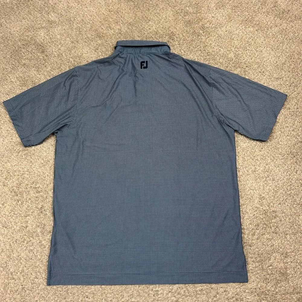 FootJoy Golf Polo Large Blue Houndstooth Teeth of the Dog Casa de Campo Shirt - Picture 10 of 10